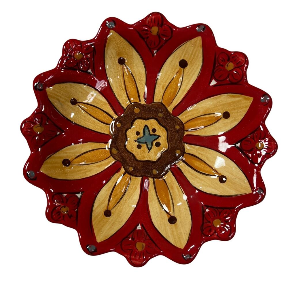 Pier 1 Imports Handcrafted Earthenware Carynthum 8 Inch Salad Dessert Plate